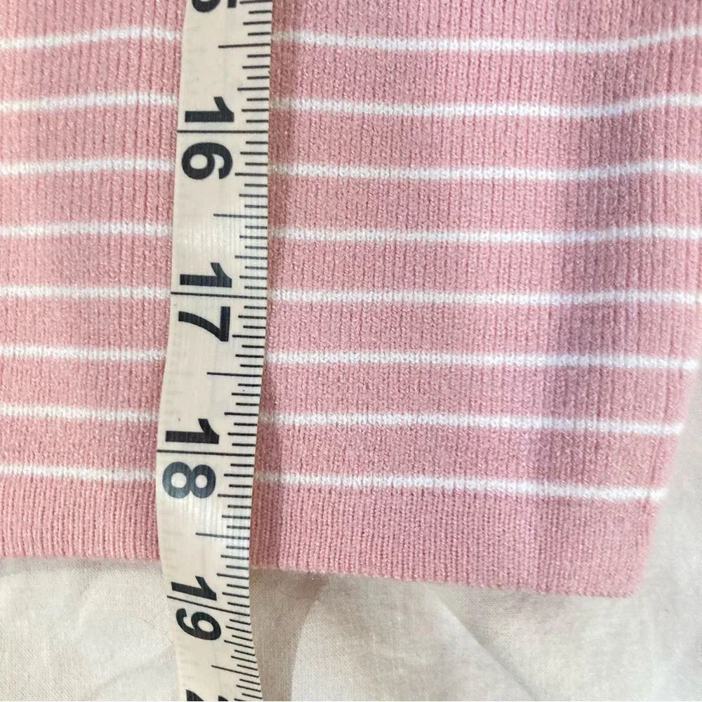 Pink striped cardigan sweater - Picture 9 of 9